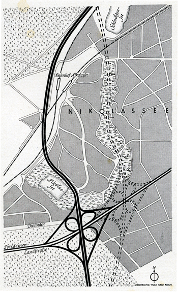 A115 B1 Zehlendorf AK Karte Die Straße