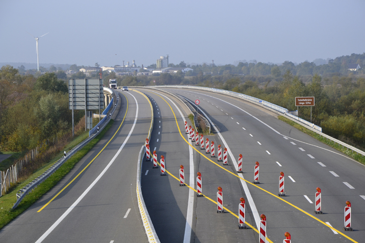 A20 Ostseeautobahn abgesackt Tribsees Anschlu�stelle Autobahn�berf�hrung 391