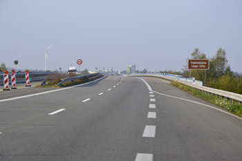 A20 Ostseeautobahn abgesackt Tribsees Anschlu�stelle Autobahn�berf�hrung  400