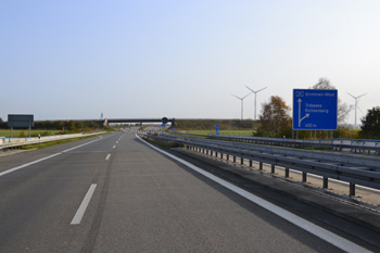 A20 Ostseeautobahn abgesackt Tribsees Straßendammrutschung Fahrbahnsenkung 454