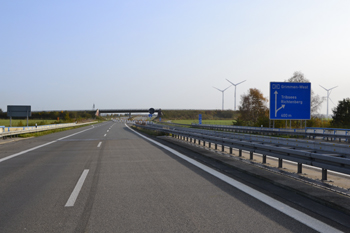 A20 Ostseeautobahn abgesackt Tribsees Stra�endammrutschung Fahrbahnsenkung 454