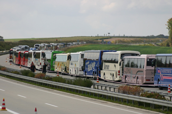 A38 Autobahn Papstbesuch Etzelsbach Eichsfeld Vollsperrung Pilger Busse 29