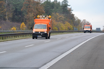 A3 Autobahn Emmerich Elten Br�ckeneinschub Streckenkontrolle Autobahnmeisterei 