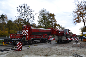 A3 Autobahn Emmerich Elten Verbundbr�cke selbstfahrendes Transportger�t 89