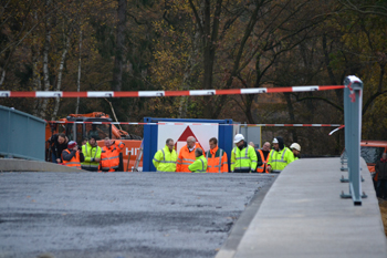 A3 Autobahn Emmerich Elten Verbundbr�cke selbstfahrendes Transportger�t 90