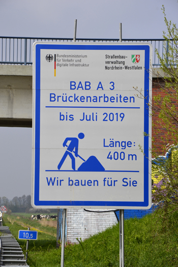 A3 Autobahn Emmerich Rees Hamminkeln Wesel Oberhausen Vollsperrung Brückenarbeiten  87