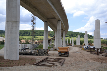 A44 Autobahnneubau Kassel Eschwege Eisenach Wehrtalbrücke Autobahnbrücke in Bau 84