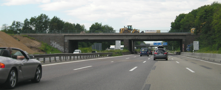 A4 Autobahn Strecke 91 Köln Heumar Gremberg Ploll Bundestraße B 8 Brücke Autobahnüberführung
