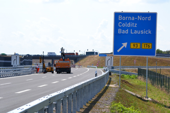 A72 neue fertige Autobahn Rötha Borna Espenhain Colditz Bad Lausick B95