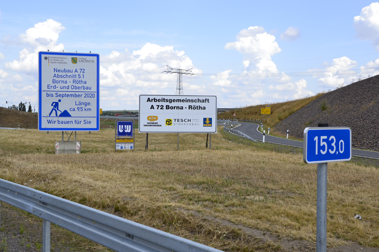 A72 neue fertige Autobahn Rötha Borna Espenhain Colditz Bad Lausick B95 09