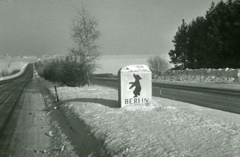A9 Köschinger Forst Kilometerstein Berliner Bär 1963 ABDNB 583d 56