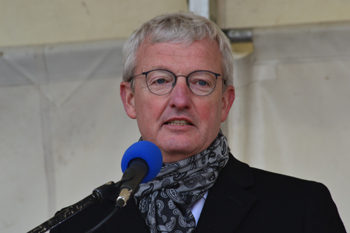 A 14 Autobahnneubau Elbebrücke Seehausen Wittenberge Spatenstich Verkehrsminister Guido Beermann 49