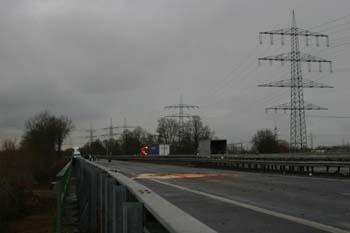 A 57 Brückenbrand Autobahn Neuss - Köln Vollsperrung Dormagen Nievenheim 38