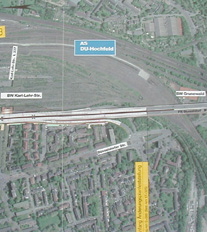A 59 Stadtautobahn Duisburg erster Rammschlag sechsstreifiger Ausbau 3