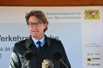 A 94 Einweihung Verkehrsfreigabe Bundesverkehrsminister Andreas Scheuer