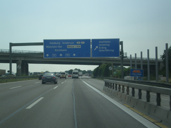 Autobahn A 99 Münchner Ring Überführung Aschheim alt B 471 92