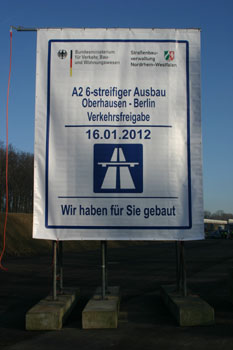 Autobahn BAB 2 Gesamtfreigabe sechstreifiger Ausbau  Parkplatz Kolberg55
