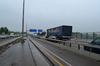 Autobahnbrücke Leverkusen Rheinbrücke Radar Blitzer Autobahn A1 66