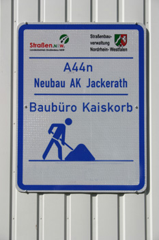 Autobahnkreuz Jackerath A 44 A 61 Braunkohle Tagebau Autobahnbaustelle 16