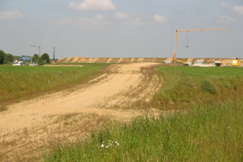 Autobahnkreuz Jackerath A 44 A 61 Braunkohle Tagebau Autobahnbaustelle 51