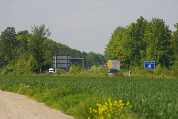 Autobahnkreuz Jackerath A 44 A 61 Braunkohle Tagebau Autobahnbaustelle 66