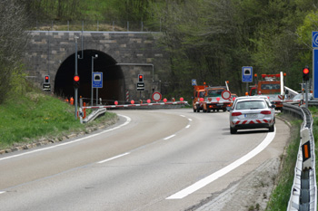 Autobahntunnel A 8 Lämmerbuckel funktionaler Tunneltest 12