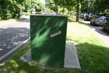 Berliner B�r Kilometerstein Baden-Baden Bundesstra�e B500 0