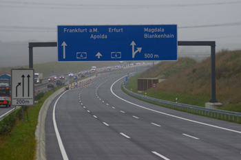 Bundesautobahn A4 Jagdbergtunnel Jena Freigabe Nordr�hre Verkehrsumlegung Autobahntunnel Magdala 05