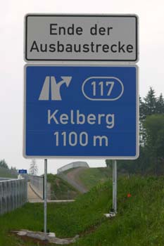 Bundesautobahn A 1 Gerolstein - Kelberg Ende der Ausbaustrecke 64
