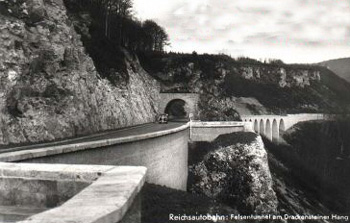 Bundesautobahn Drackensteiner Hang Albabstieg Nasenfelstunnel A 8 Autobahntunnel 