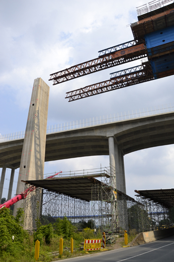 Sprengung Brückenpfeiler Lahntal Autobahnbrücke Limburg 237