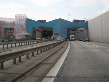 Tiefster Autobahnpunkt Deutschlands Elbtunnel Hamburg Autobahn A7 55
