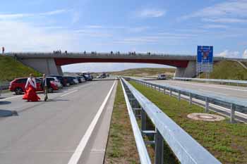 Verkehrsfreigabe Bundesautobahn A71 Gesamtfertigstellung Autobahn�berf�hrung 03