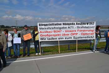 Verkehrsfreigabe Bundesautobahn A71 Gesamtfertigstellung B�rgerinitiative Pro B 247 H�ngeda 04