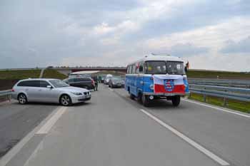 Verkehrsfreigabe Bundesautobahn A71 Gesamtfertigstellung Robur Oldtimer  Thüringen 49