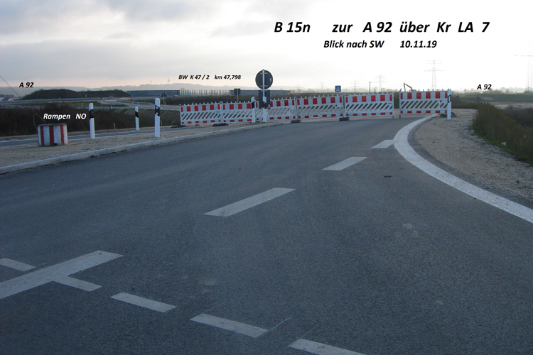 Verkehrsfreigabe Bundesstraße B 15n provisorische Anbindung Essenbach Regensburg Neufahrn Landshut Autobahn A92 15