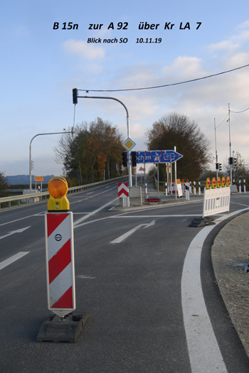 Verkehrsfreigabe Bundesstraße B 15n provisorische Anbindung Essenbach Regensburg Neufahrn Landshut Autobahn A92 2