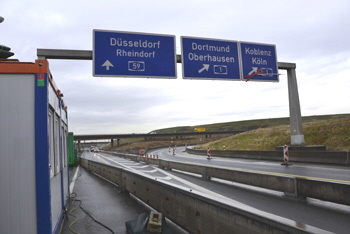 A1 Autobahnrheinbrücke Baubeginn Autobahnbaustelle 48
