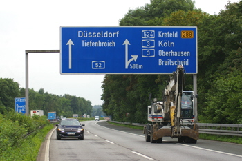 Autobahn Vollsperrung A52 Breitscheid - Essen-Kettwig 02