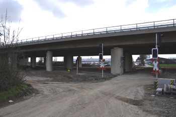 Br�ckenbrand Ersatzneubau Neue Br�cke Autobahn A57 Dormagen K�ln Krefeld 74