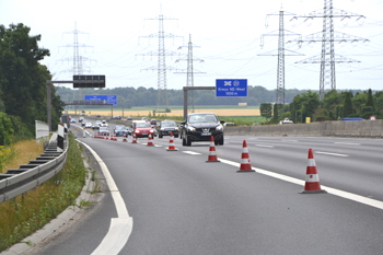 Tour de France Deutschland Autobahnsperrung A 57 Anschlu�stelle Kaarst B�ttgen Neuss 08
