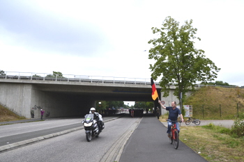 Tour de France Deutschland Autobahnsperrung A 57 Anschlu�stelle Kaarst B�ttgen Neuss 11