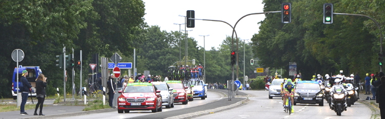 Tour de France Deutschland Autobahnsperrung A 57 Anschlu�stelle Kaarst B�ttgen Neuss 90