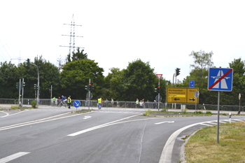 Tour de France Radrennen Deutschland Autobahnsperrung A 57 Anschlu�stelle Kaarst B�ttgen Neuss 25