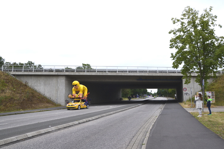 Tour de France Radrennen Rhein-Kreis-Neuss gesperrte Autobahn A 57 Kaarst Büttgen 14