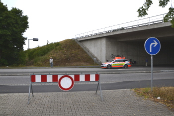 Tour de France Rhein-Kreis-Neuss gesperrte Autobahn A 57 Kaarst B�ttgen Werbekolonne 77