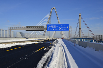 A1 Rheinbrücke Leverkusen Köln Vollsperrung Brückenwechsel Sperranlage Schranken 180