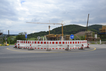 A44 Autobahnneubau Kassel Eschwege Eisenach Wehrtalbrücke Autobahnbrücke in Bau 48