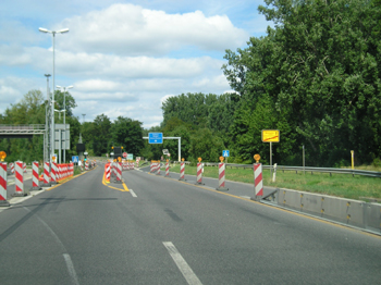A643 Lkw Sperranlage Autobahn Rheinbr�cke Wiebaden Schierstein Mainz Mombach 70