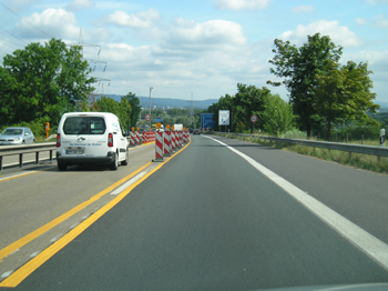 A643 Lkw Sperre Autobahn Rheinbr�cke Wiebaden Schierstein Mainz Mombach 56
